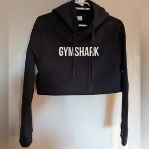 Gymshark Women's Black Cropped Hoodie